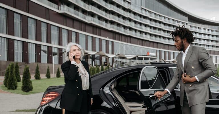 Places & Attractions Blogs | Articles | News | Tips & Tricks | Video | FAQ | Information | Infograph. 22 Man in a Gray Suit Opening a Car Door for a Woman in Black Suit