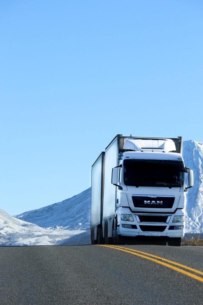 truck, road, vehicle, snow, white, blue, nature, lorry, transport, blue road, blue truck, blue snow, truck, truck, truck, truck, truck