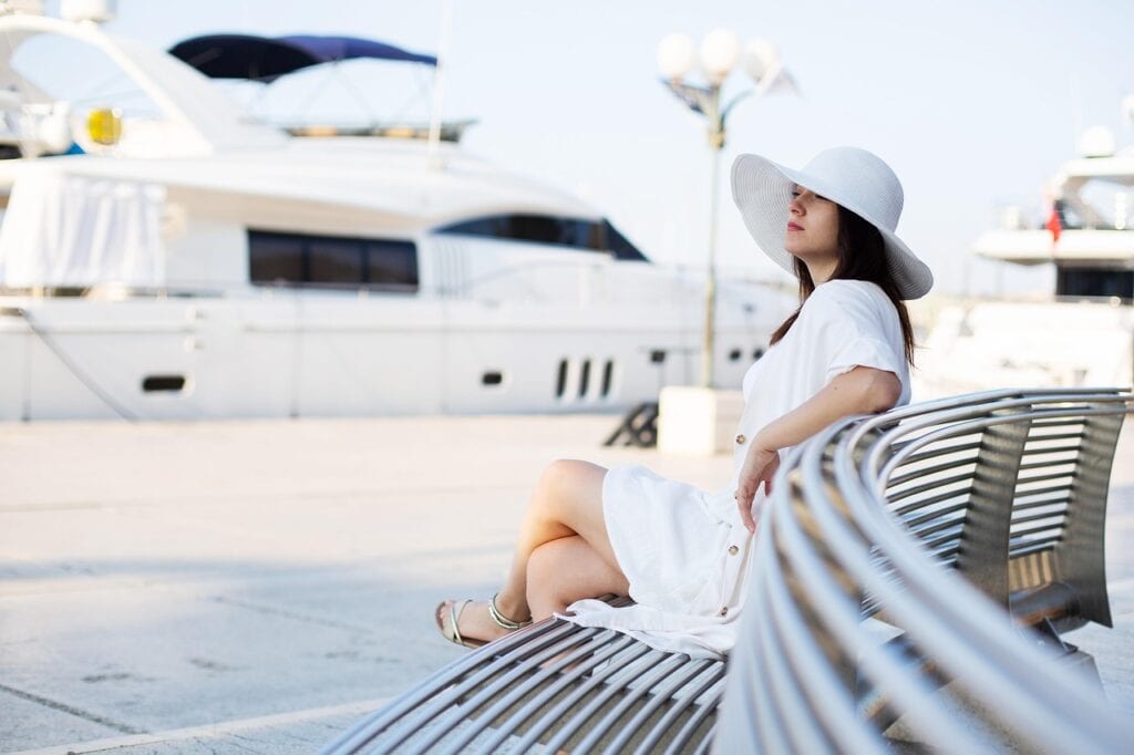 elegant, trogir, lifestyle, summer, white, female, vacation, travel, nature, fashion, relax, holiday