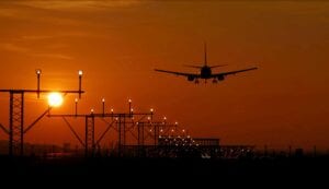 eco friendly newark airport pickup service hubs at night