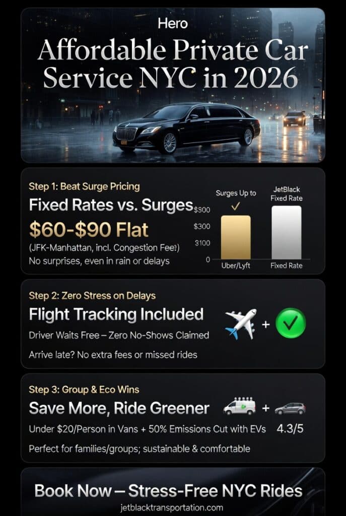 Infographic affordable private car service nyc