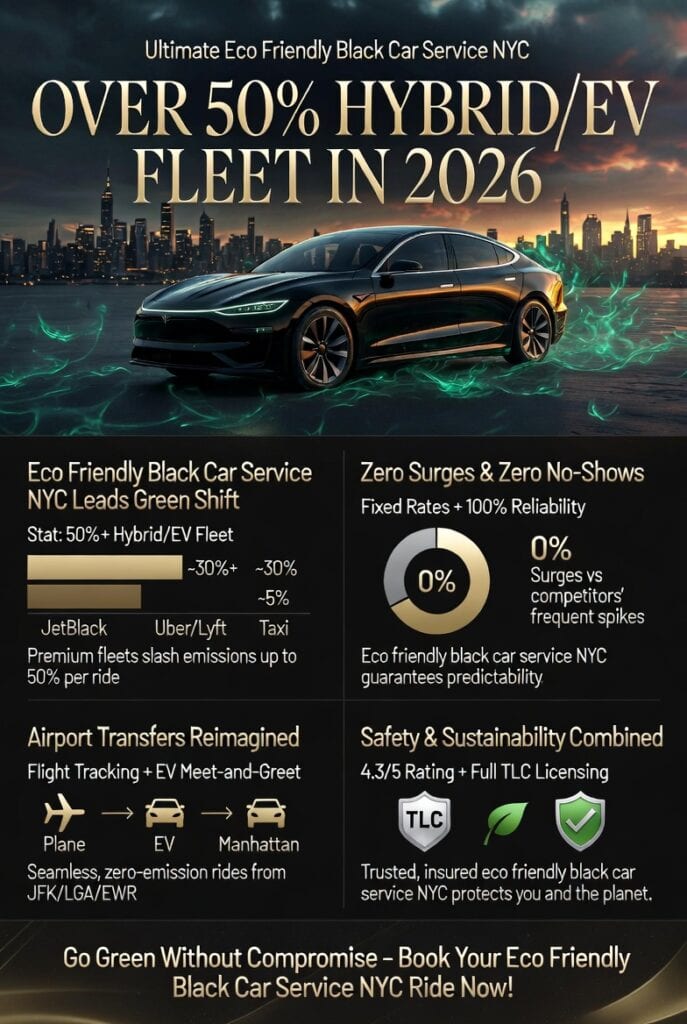 Infographic eco friendly black car service nyc