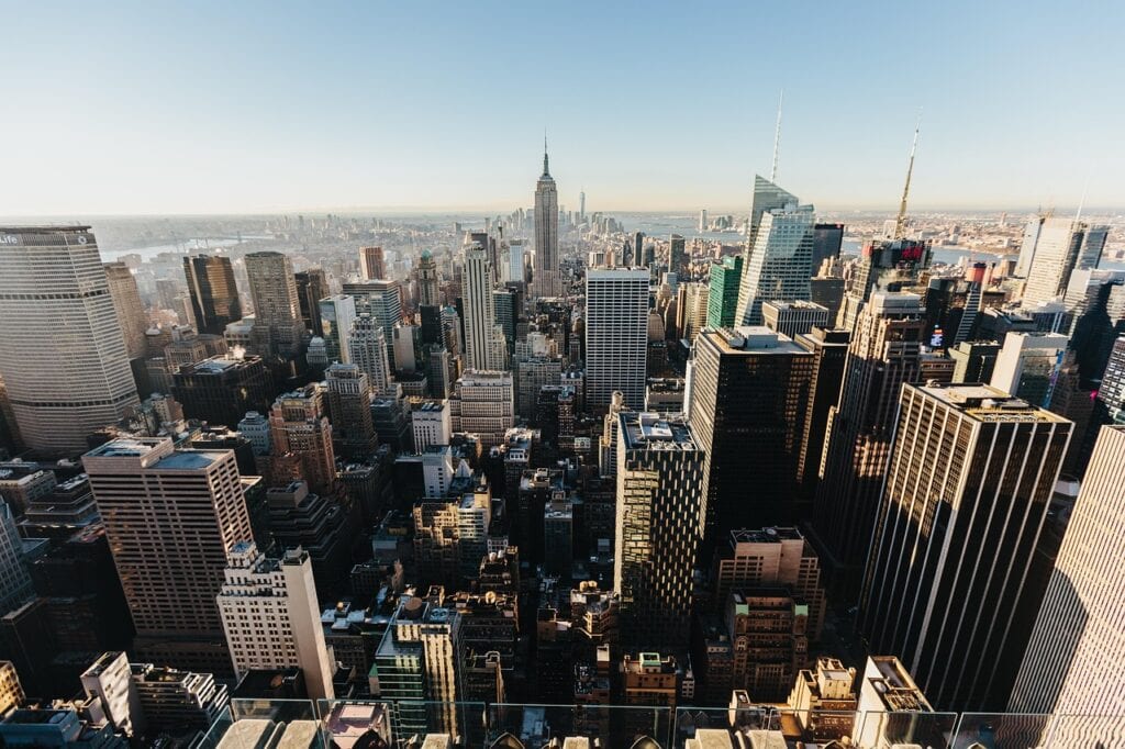 buildings, city, skyline, cityscape, city view, aerial view, bird's eye view, architecture, manhattan, new york, usa, business district, downtown, metropolitan, modern, panorama, skyscrapers, travel, new york, new york, new york, new york, new york
