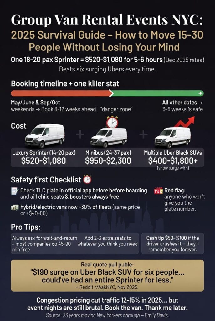 Group van Rental Events NYC