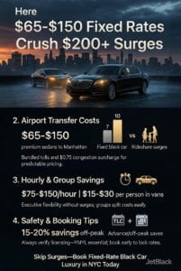 Infographic how much does black car service cost in nyc
