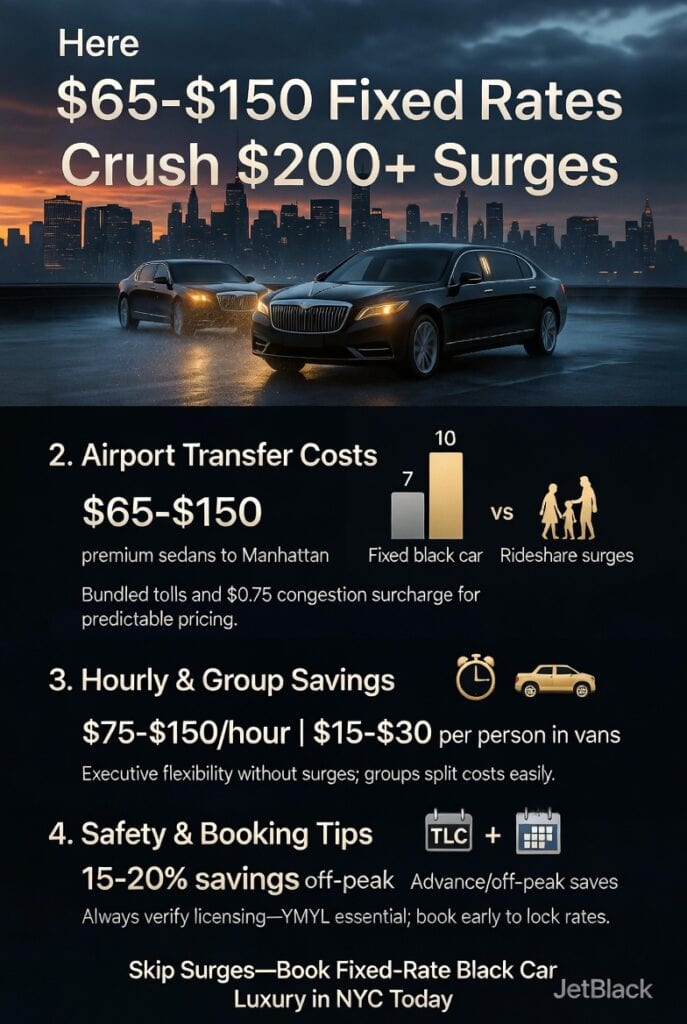 Infographic how much does black car service cost in nyc