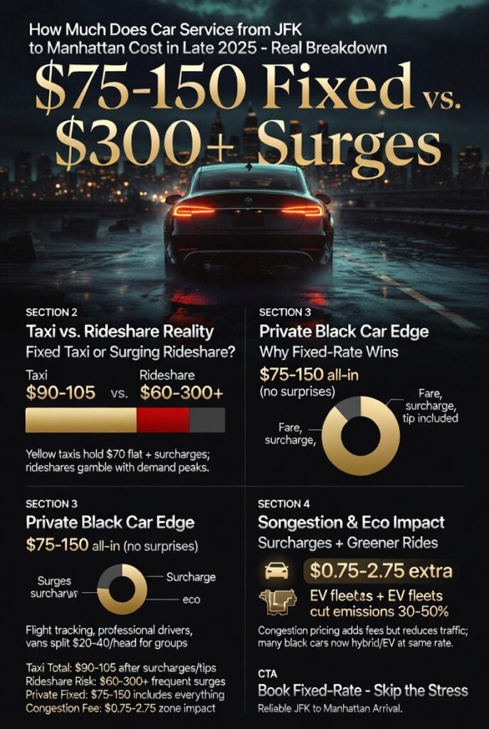Infographic how much does car service from jfk to manhattan cost