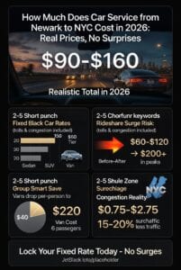 how much does car service from newark to nyc cost 3
