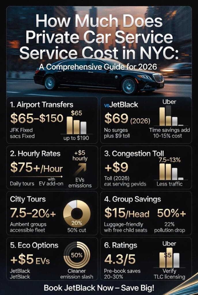 Infographic how much does private car service cost in nyc