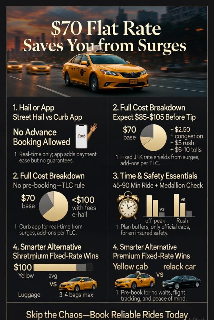 Infographic how to book a yellow cab to jfk