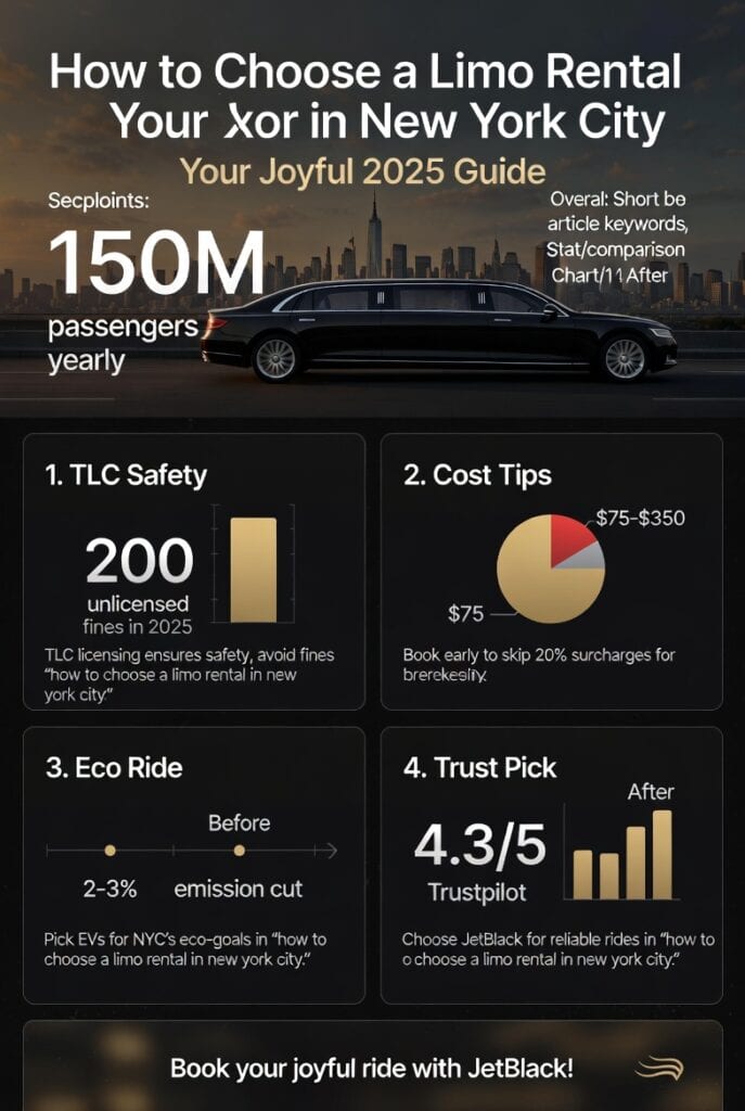 Infographic how to choose a limo rental in new york city