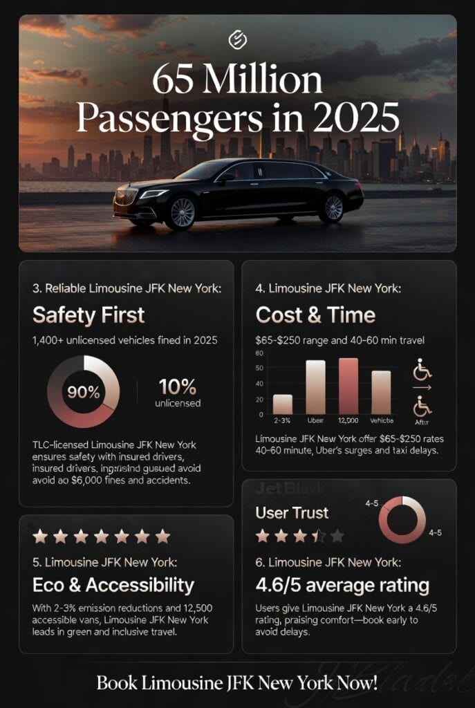 Infographic limousine jfk new york