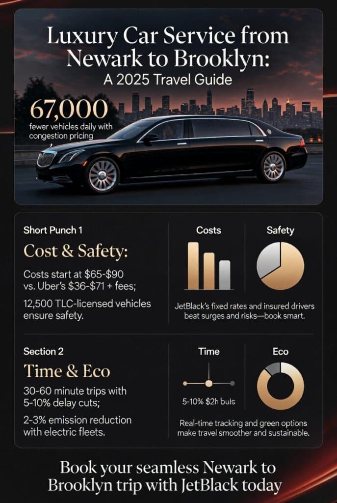Infographic luxury car service from newark to brooklyn