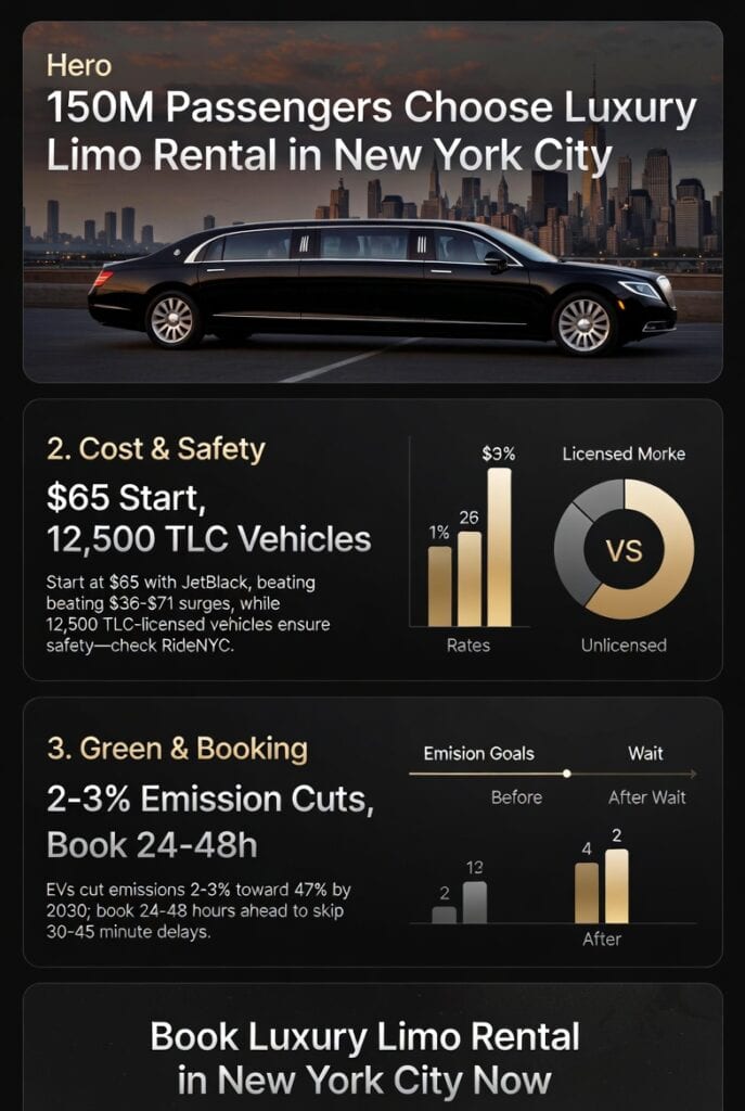 Infographic luxury limo rental in new york city