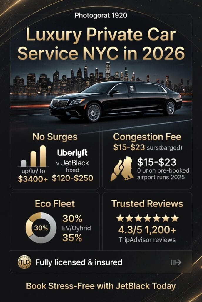 Infographic luxury private car service nyc