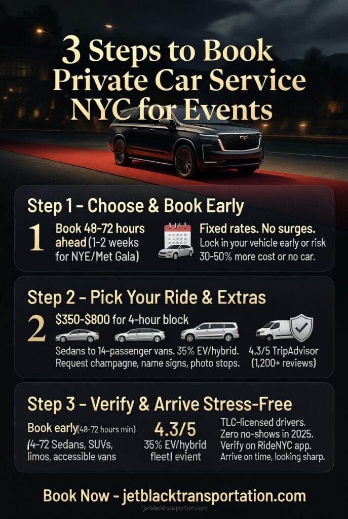 Infographic private car service nyc for events