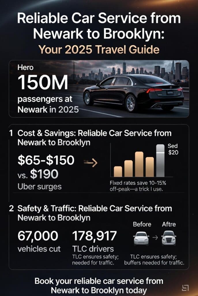 Infographic reliable car service from newark to brooklyn