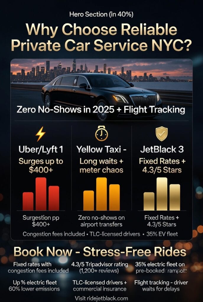 Infographic reliable private car service nyc