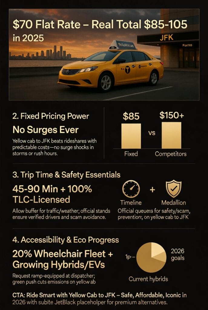 Infographic yellow cab to jfk