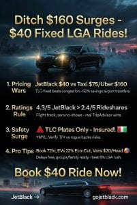 Infographic affordable car service from laguardia