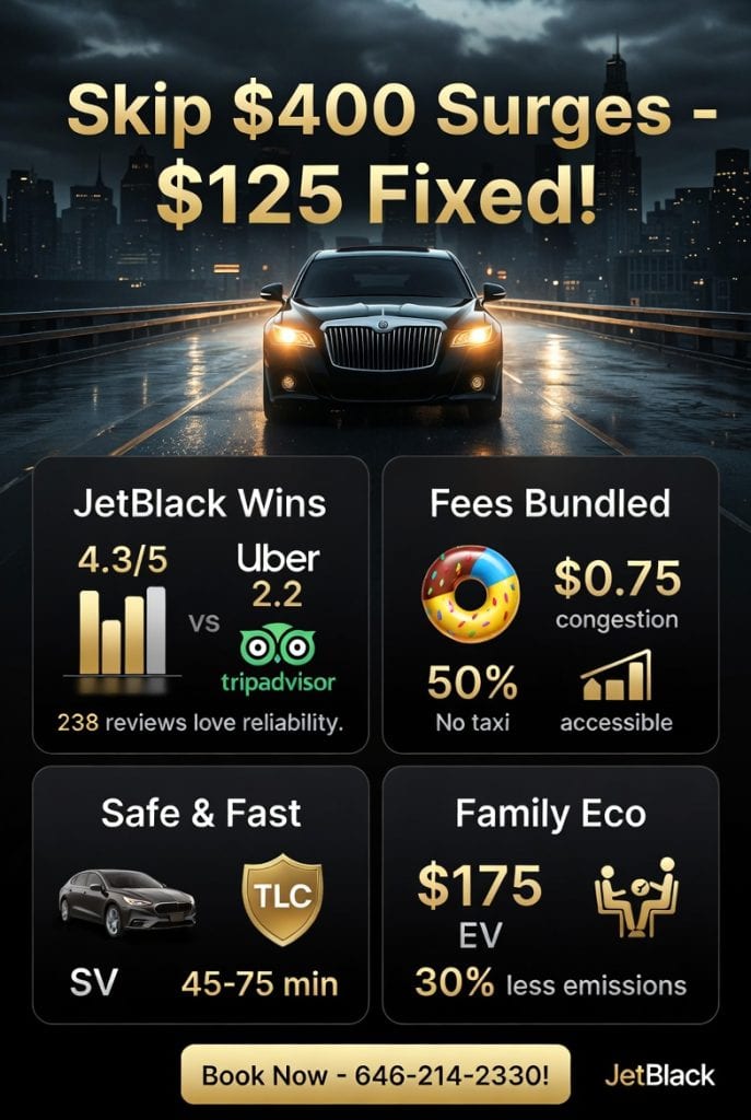 Infographic affordable car service from manhattan to jfk
