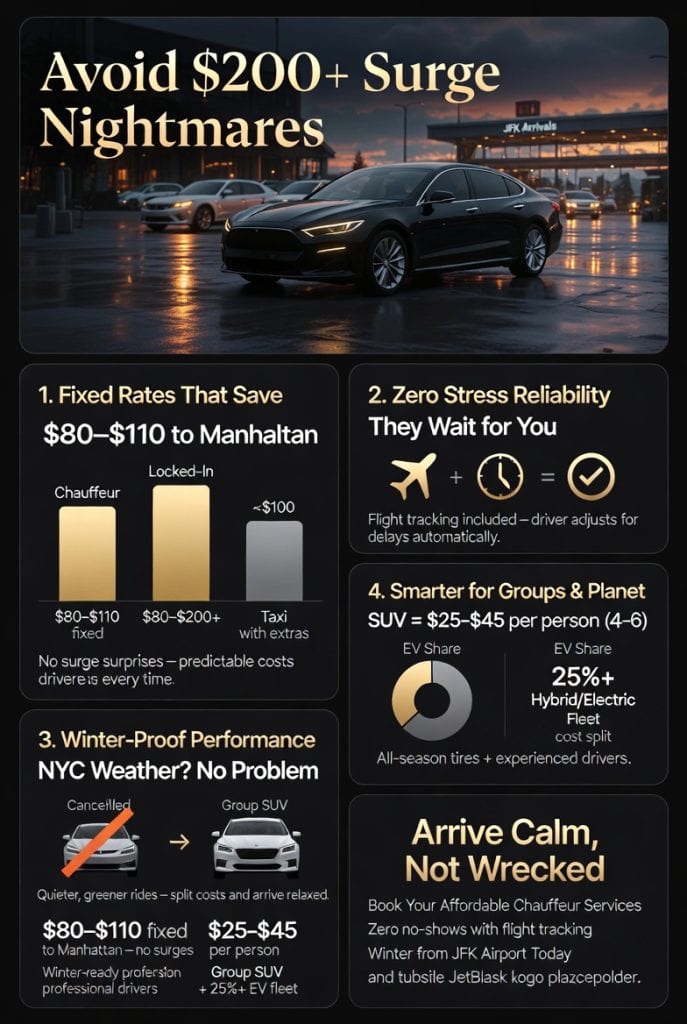 Infographic affordable chauffeur service from jfk airport