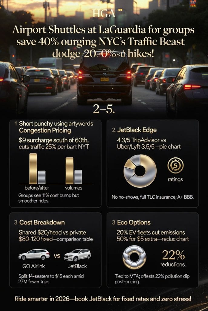 Infographic airport shuttles at laguardia for groups