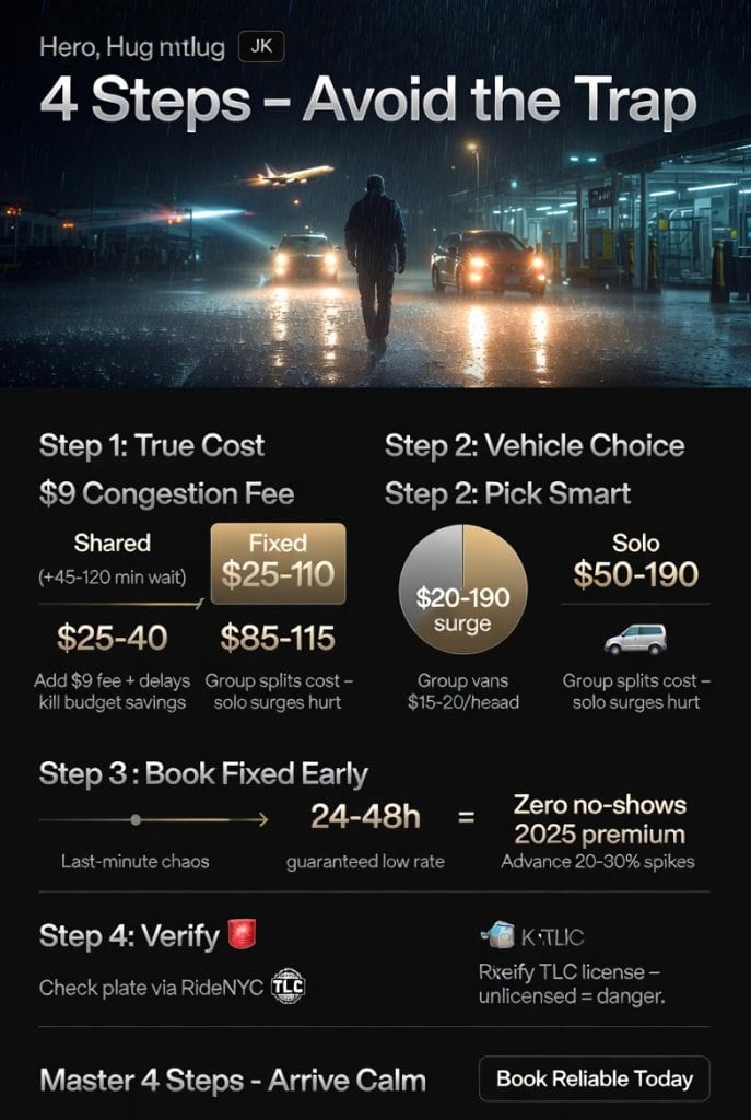 Infographic cheap shuttle to jfk
