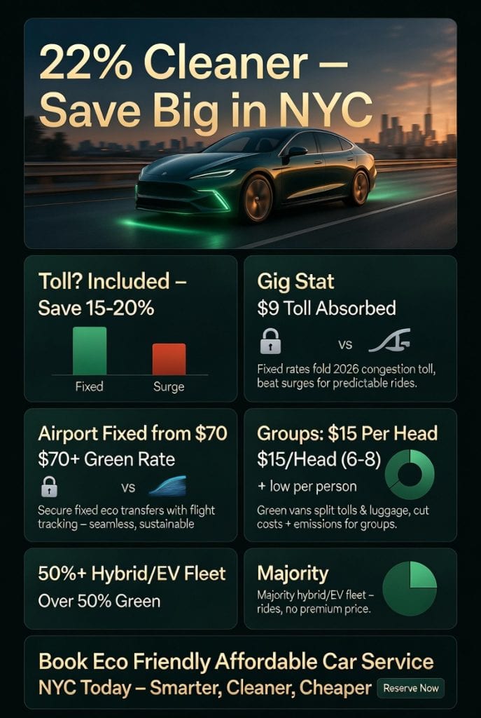 Infographic eco friendly affordable car service nyc