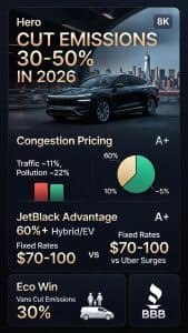 Infographic eco friendly chauffeur service from jfk airport