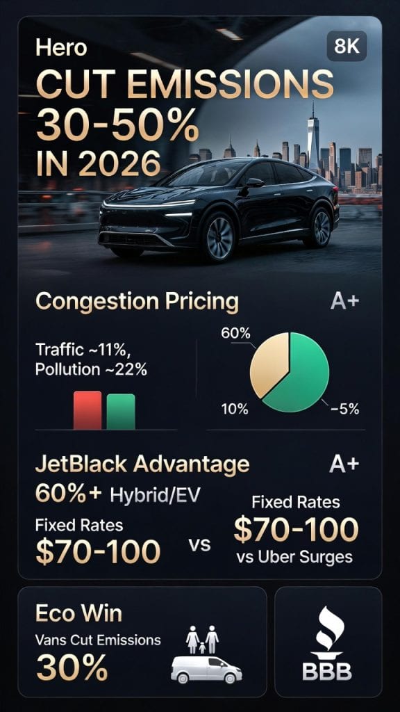 Infographic eco friendly chauffeur service from jfk airport