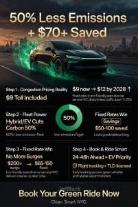 Infographic eco friendly executive car service nyc