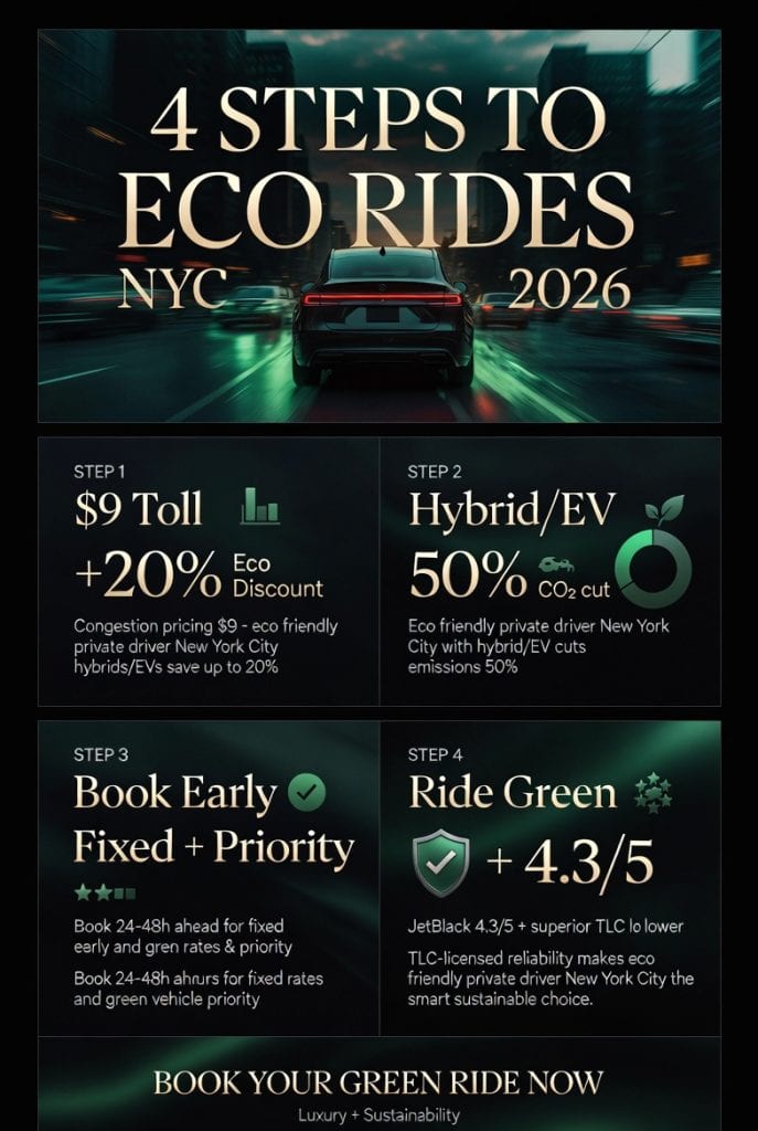 Infographic eco friendly private driver new york city