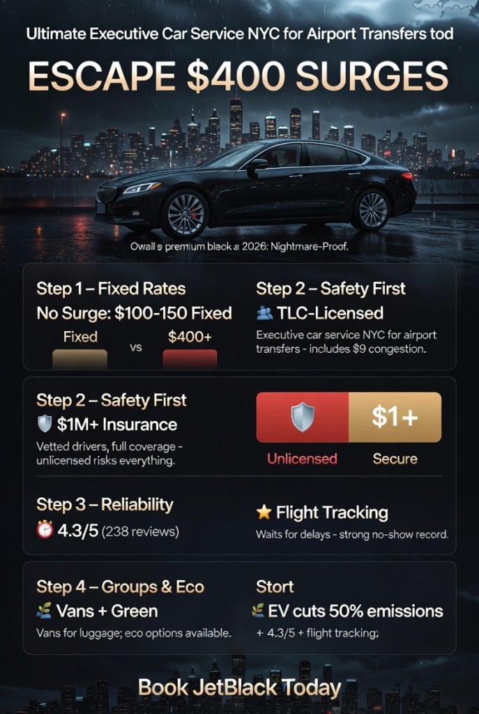 Infographic executive car service nyc for airport transfers