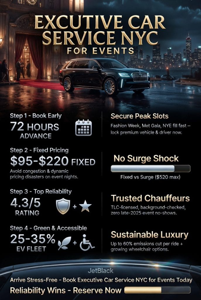 Infographic executive car service nyc for events