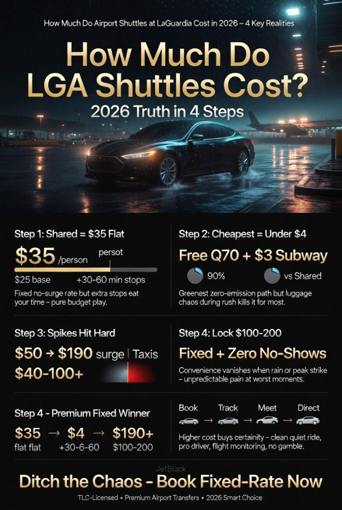Infographic how much do airport shuttles at laguardia cost