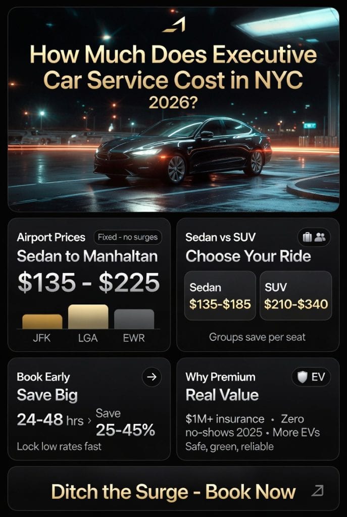 How Much Does Executive Car Service Cost in NYC? Shocking 2026 Prices Revealed 3 Infographic how much does executive car service cost in nyc