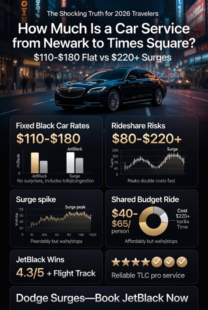 Infographic how much is a car service from newark to times square