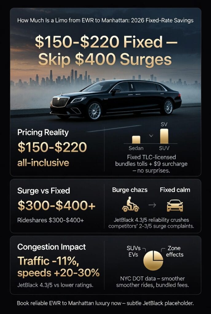 Infographic how much is a limo from ewr to manhattan