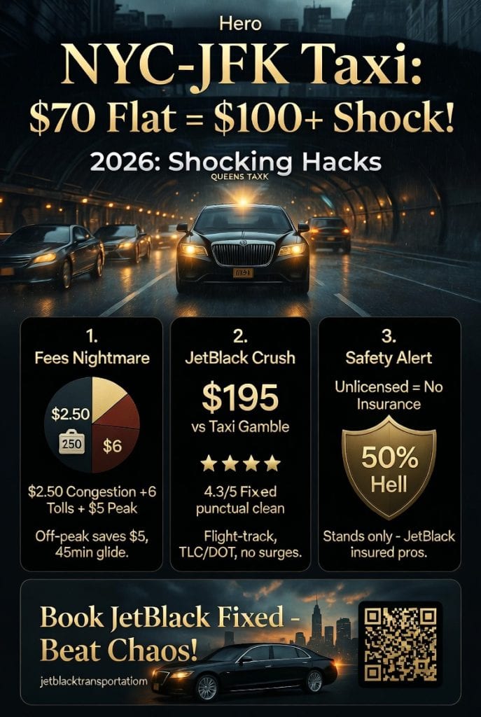 Infographic how much is a taxi from nyc to jfk