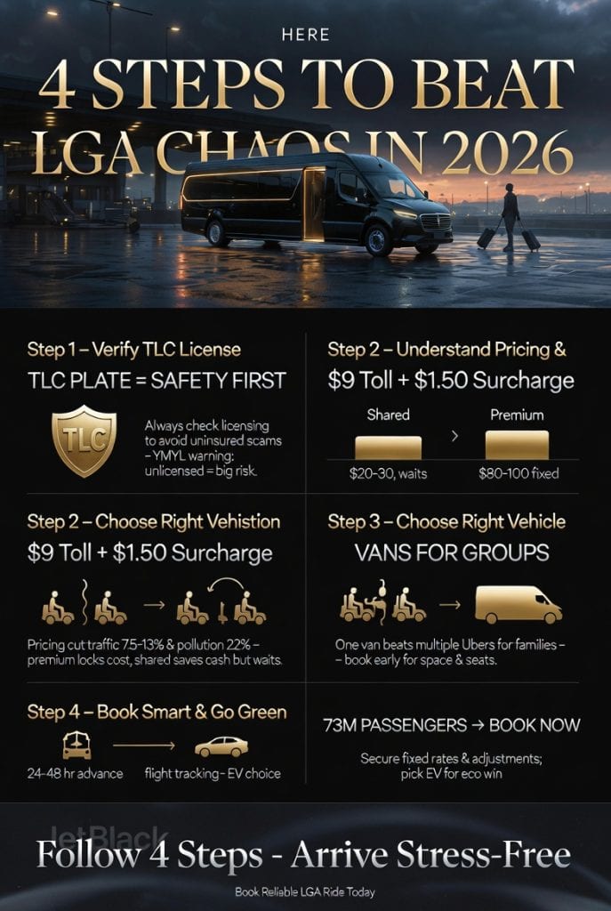 Infographic how to choose airport shuttles at laguardia
