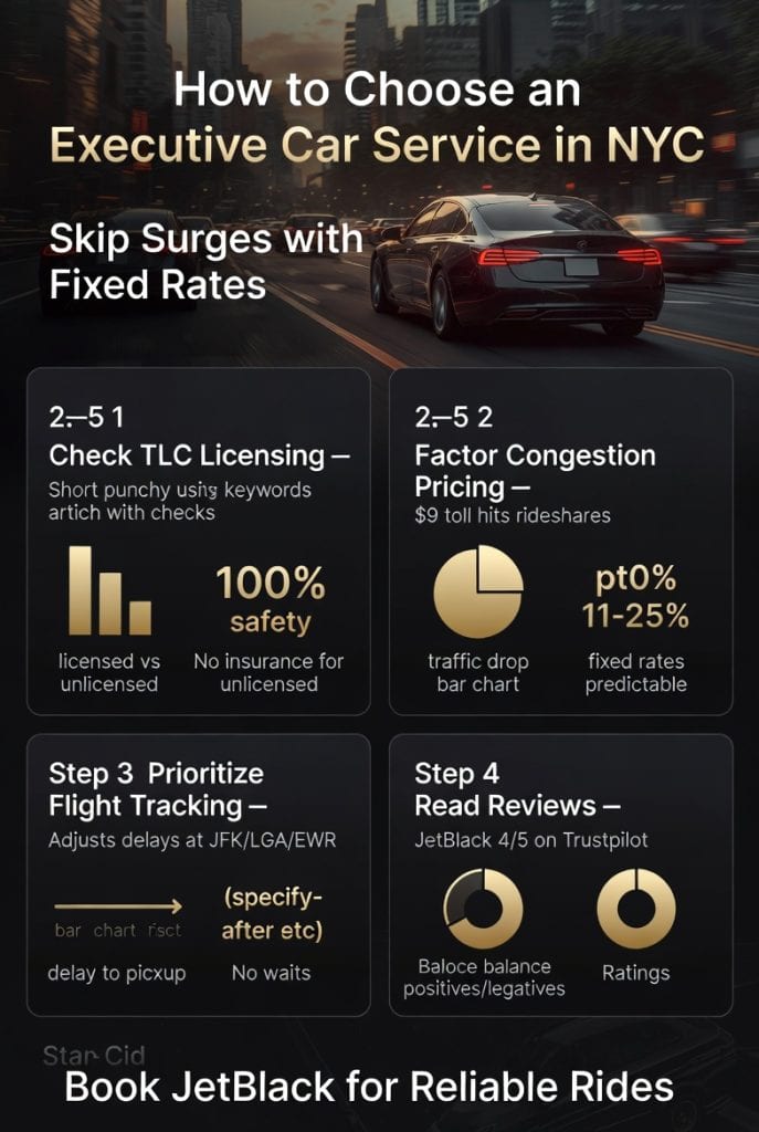 Infographic how to choose an executive car service in nyc