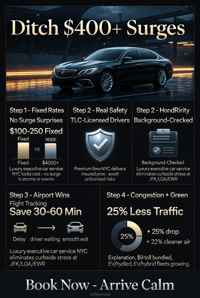 Infographic luxury executive car service nyc