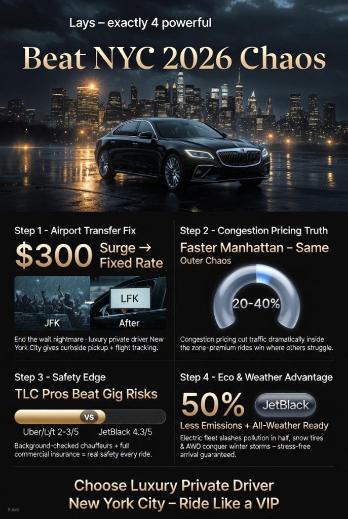 Infographic luxury private driver new york city