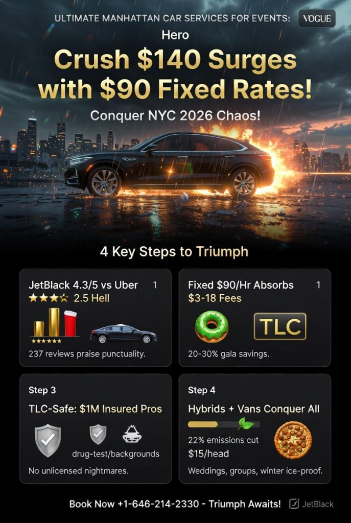Shocking Ultimate Manhattan Car Services for Events: Conquer NYC's Brutal 2026 Chaos Triumphantly! 3 Infographic manhattan car services for events