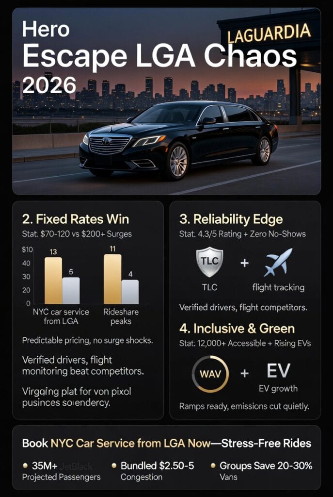 Infographic nyc car service from lga