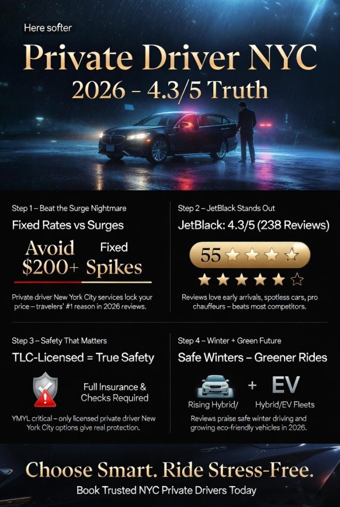 Infographic private driver new york city reviews 2026