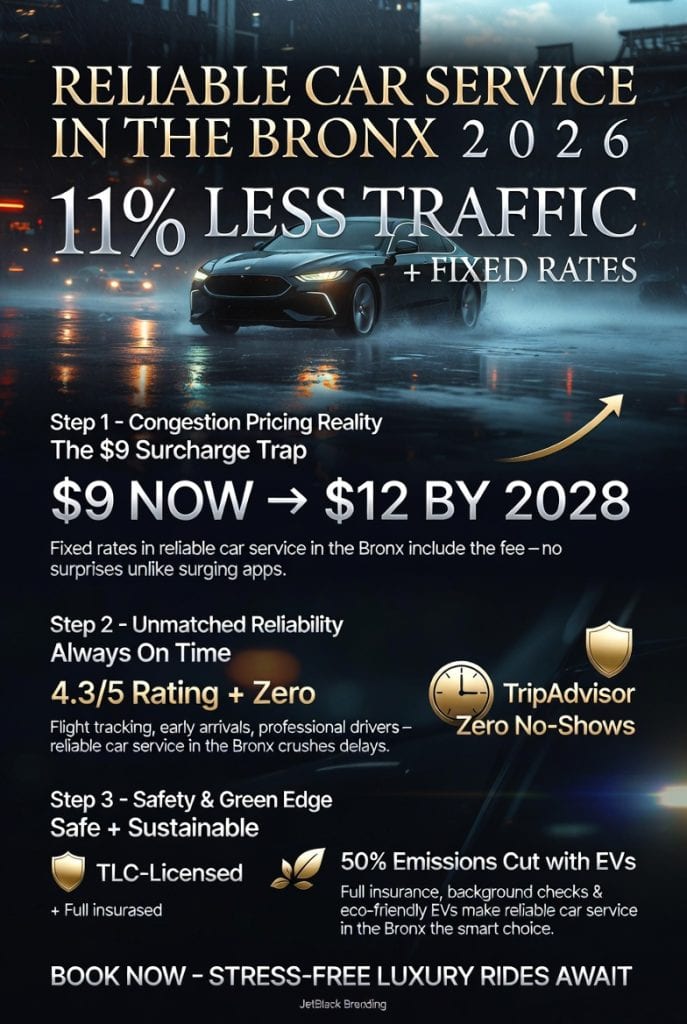 Infographic reliable car service in the bronx