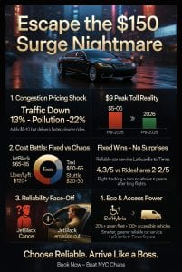 Infographic reliable car service laguardia to times square