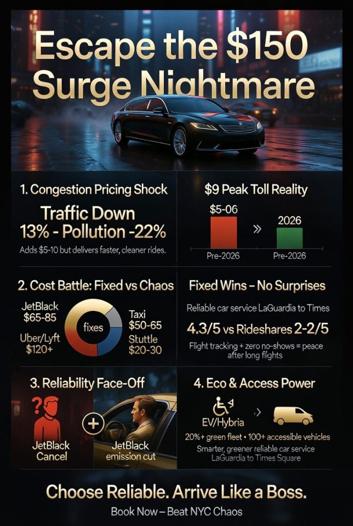 Infographic reliable car service laguardia to times square
